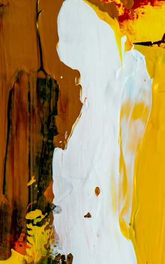 Künstlerisches Werk mit abstrakten Formen und Farben.